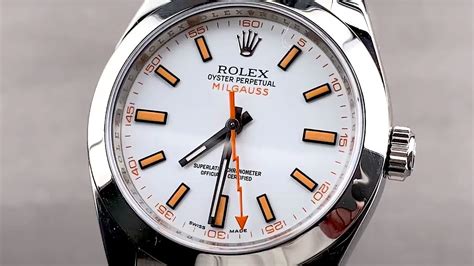 rolex milgauss white dial|rolex milgauss pvd black.